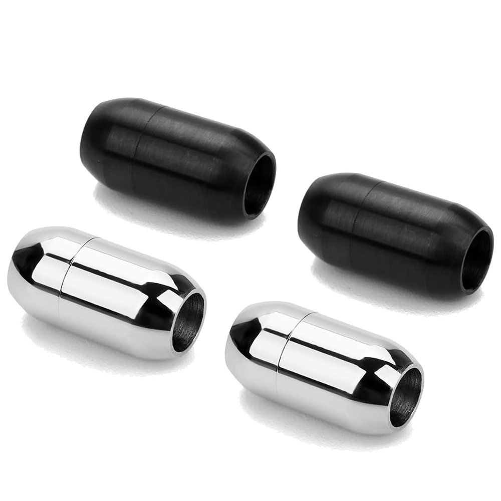 Patent Leather Shine - 2pcs Stainless Steel Magnetic Clasp Leather