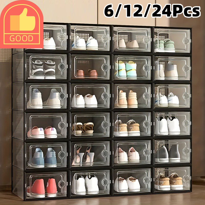 6/12/24pcs Thick Transparent S - Shoe Box Display review and price