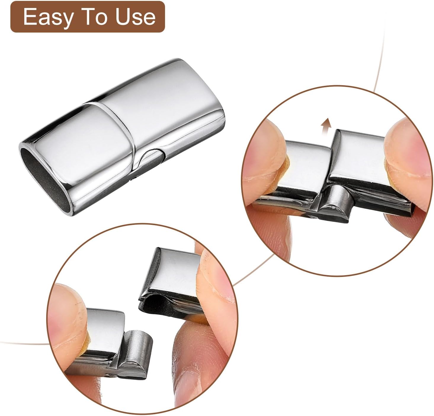 Stainless Steel Magnetic Clasp - Patent Leather Shine review and price