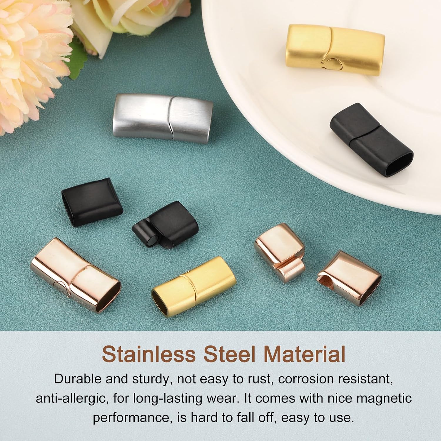 Stainless Steel Magnetic Clasp - Patent Leather Shine review and price