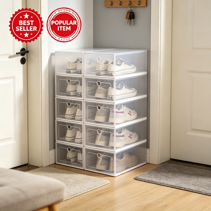 Thickened Transparent Drawer‑T - Shoe Box Display review and price